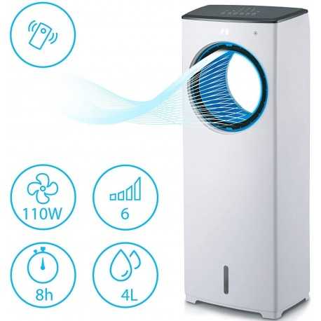 Climatizador 3 en 1 con Mando 4L. Enfriador, Humificador y Ventilador