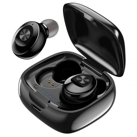 Fones de ouvido sem fio Bluetooth com capa de carregamento preta MB-EPi12 TWS