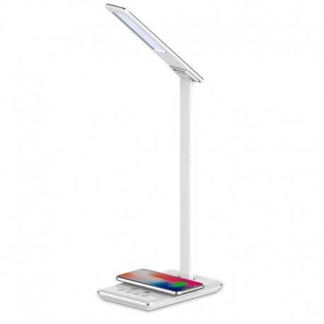 Lampada LED MB-LL105 bianca con caricabatterie wireless