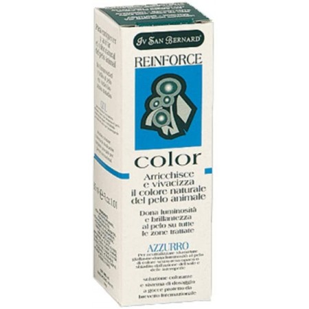 colorante azul Reinforce para perros | Solución colorante Iv San Bernard Tradicional | Colorante de pelo para perros 30 ml