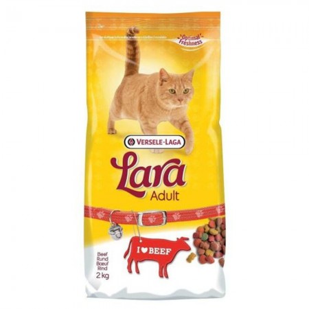 Norriture pour les chats Lara avec du boeuf 2 kgs
