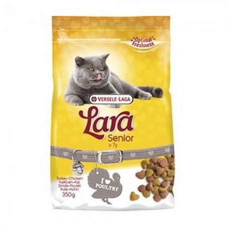 Voedsel voor oudere katten Lara met kalkoen en kip 350 gr