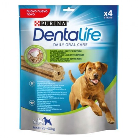 Purina Dentalife Dentalife para cães grandes, 5 pacotes de 4 bengalas, 5x142g