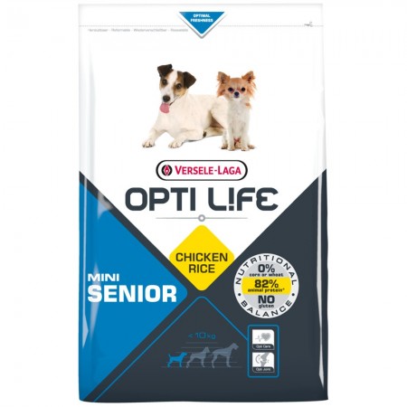 OPTI Life Senior Mini Hundefutter mit Huhn und Reis 7,5 kg