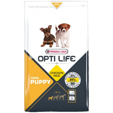 OPTI Life Puppy Mini Hundefutter mit Huhn und Reis 7,5 kg