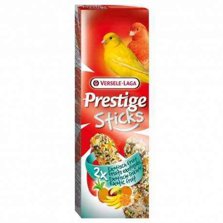Snack en barritas Prestige Sticks para canario con fruta tropical 60 gr
