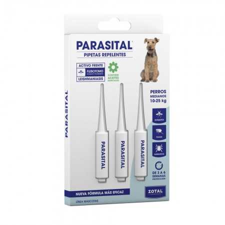 Parasital® Pipeta antiparasitaria para Perros Medianos 10-25 kg 3 x 3 ml