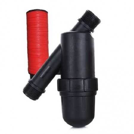 Filtre annulaire 1" pour tuyau de 32 mm, utilisé dans les installations d'irrigation et d'irrigation goutte à goutte.