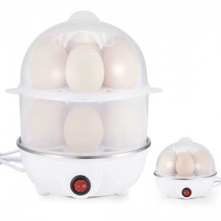 Cocedor eléctrico de huevos para 14 huevos con apagado automático - Hervidor para huevos poché, duros y escalfados