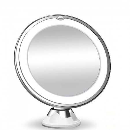 Badezimmerspiegel mit 10-facher Vergrößerung und LED-Licht: Ideal für Make-up und Körperpflege zu Hause