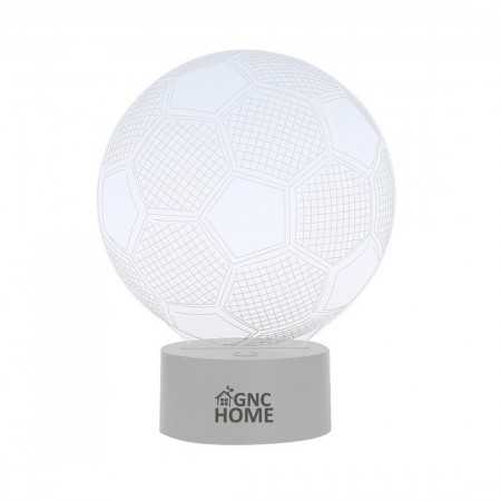 Balón de futbol 3D luz de noche. Lámpara infantil
