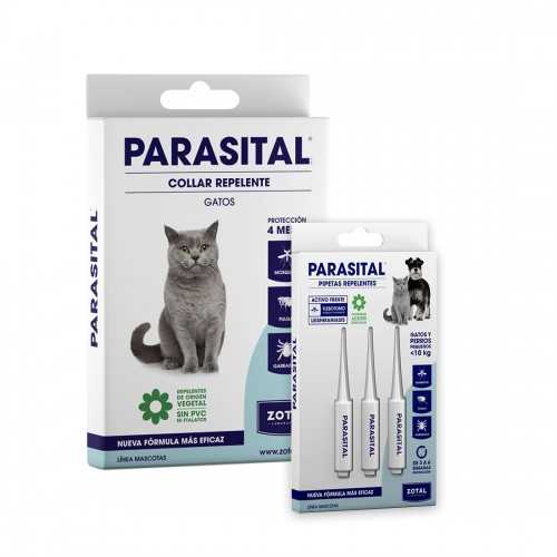 PARASITAL® Pack Antiparasitario para Gatos | Collar y Pipeta con Ingredientes Naturales contra pulgas y garrapatas