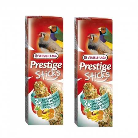 Snack in bar Prestige Stick per uccelli esotici con frutta tropicale 60gr