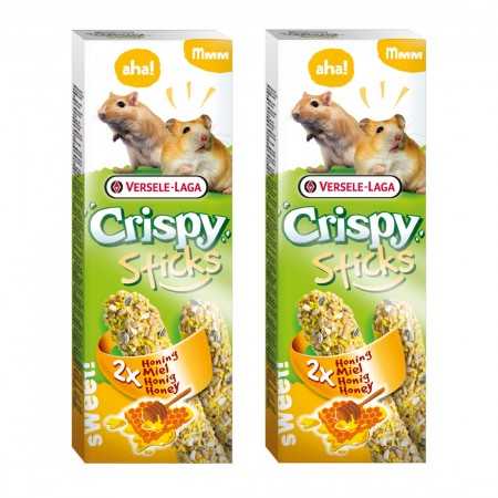 Packung 2 - Knusperstäbchen für Hamster und Rennmäuse mit Honig 110 g