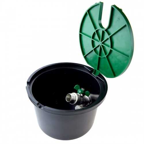 Boîte d'irrigation ronde avec robinet