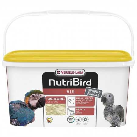 Nutribird A19 - Papilla de cría para guacamayos, grises africanos y eclectus 3 kg
