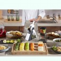 "Cortador de Verdura Multifuncional 5 en 1 con Cuchillas de Acero Inoxidable: Mandolina de Cocina Manual y Versátil
