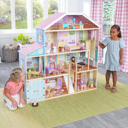 Kaufen Sie ein Puppenhaus mit Assembly™ Kraft Herrenhausstil im EZ