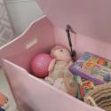 Baúl Austin Rosa con tapa para almacenaje. Caja de madera con almacenamiento para juguetes de Kidkraft para niños.