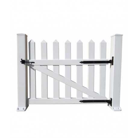 eenvoudige pvc poort voor hek 100cm x 80cm kleur wit
