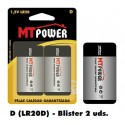 Alimentazione a batteria alcalina D (Blister 2)